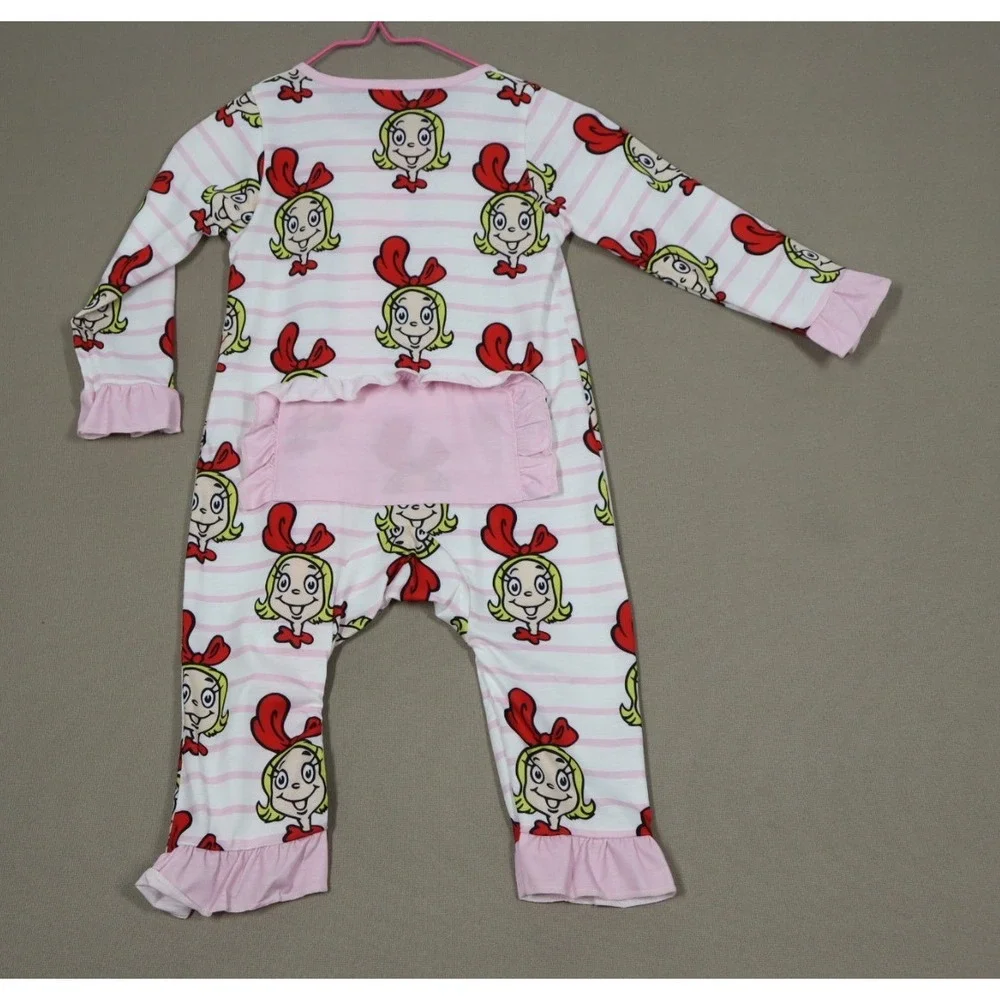 Cindy Lou Who Baby Girls Ruffle Sleeved Onesie - Size‎ 12-18M